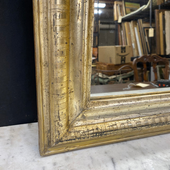 French Louis Philippe Gold Leaf Giltwood Wall Mirror Early 19th Century