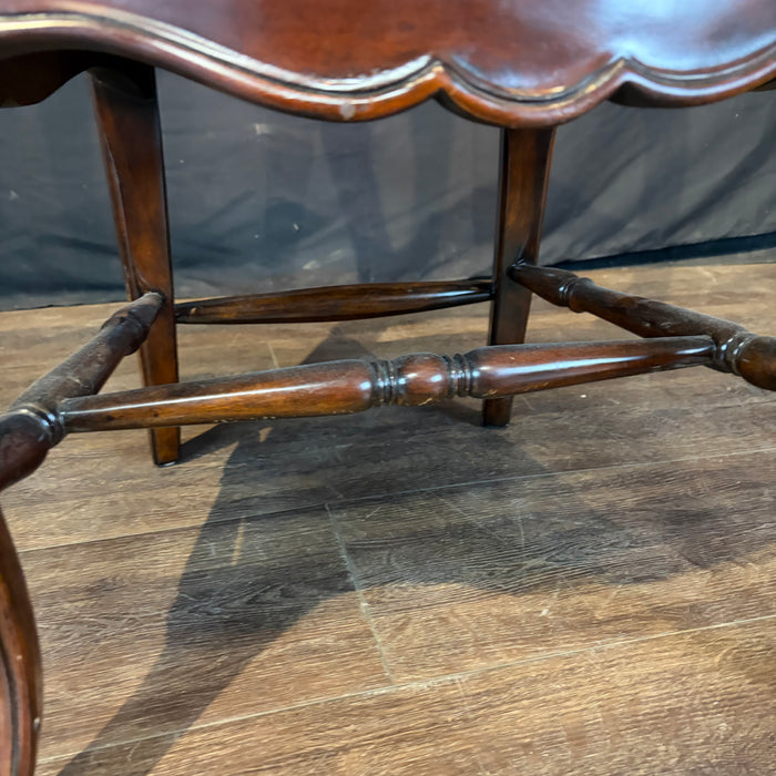 Set of Eight French Louis XV-Style Walnut Dining Chairs with Rush Seats