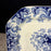 Circa 1840 English Ridgway Blue and White Transferware Platter, Granite China Scroll Pattern