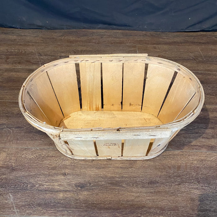 Wooden Fruit Basket with Top from France Marque Depose Skikda