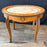 Antique French Louis XV Oval Marble Top Coffee Table, Cocktail or Side Table with Inlay, Marquetry and Bronze Mounts