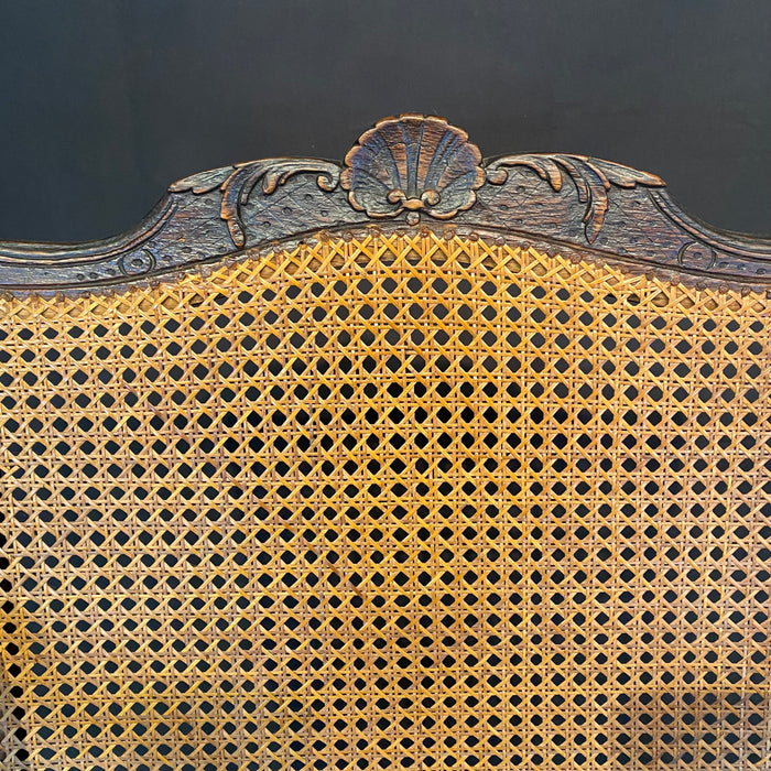 Antique French Armchairs Carved with Mohair Cushions 19th Century - a Pair