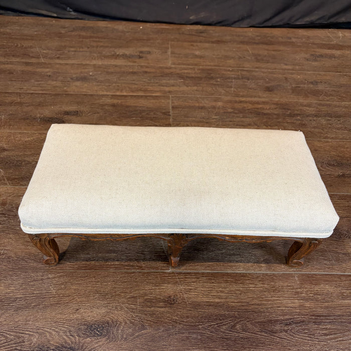 French Louis XV Petite Carved Walnut Footstool or Footrest