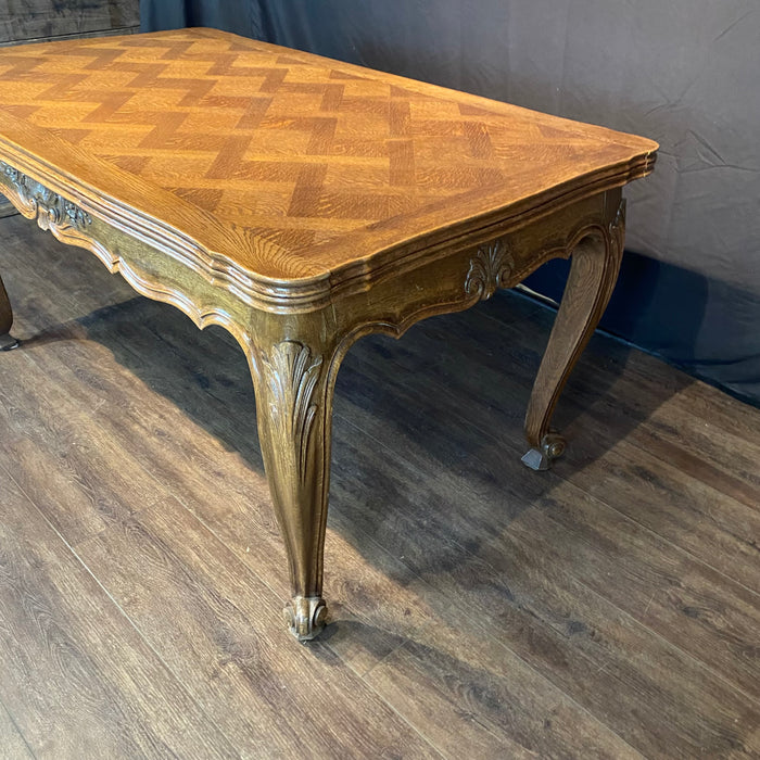 French Louis XV Dining Table with Two Leaves