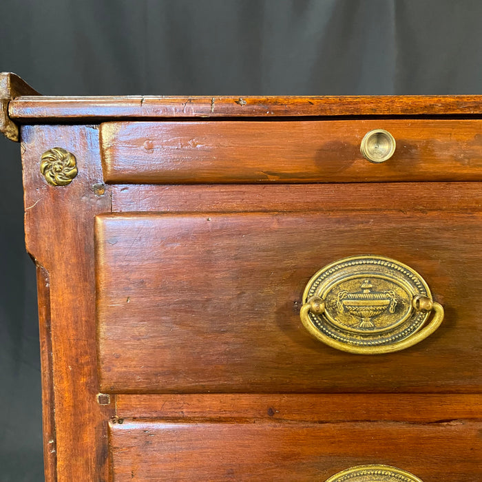 French 18th Century Regency 5-Drawer Petite Commode Chest of Drawers or Side Table with Writing Leaf