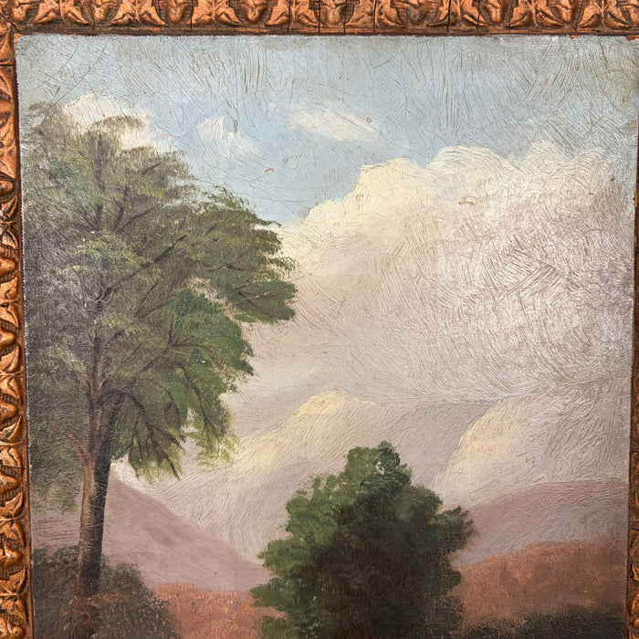 Early 20th Century American Oil on Board Landscape Painting