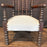 Antique Child’s Turned Wood Bobbin Spindle Armchair Nursery Chair with Finial Posts