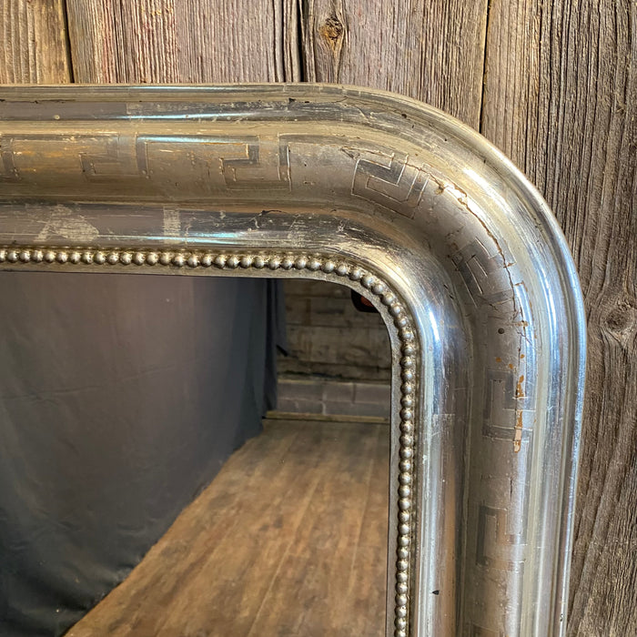 French 19th Century Louis Philippe Silver Gilt Mirror