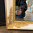 French 19th Century Empire Rectangular Mirror White and Gold with Original Mercury Glass