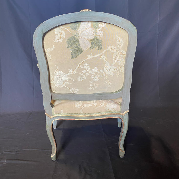 French Louis XV Painted Sofa and Two Fauteuils or Armchairs Parlor or Salon Set from St. Tropez, France