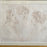 1820 Framed British Artwork Drawing of an Angel Child and Couple in Gold Frame