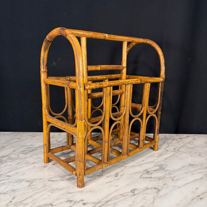 British Style Burnt Bamboo Magazine Rack
