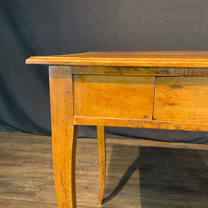 French 19th Century Louis XV Fruitwood Writing Table, Side Table or Desk with Original Key