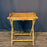 Pair of Midcentury Tortoiseshell Bamboo Folding Chairs with Bamboo and Rattan Tray Table