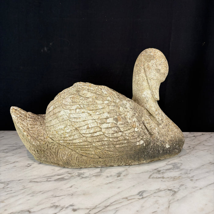 Early British Stone Swan Planter Large