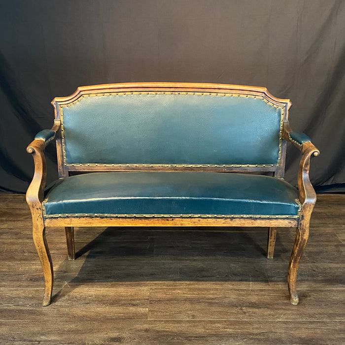Antique French Bench, Settee or Loveseat Walnut Louis XV