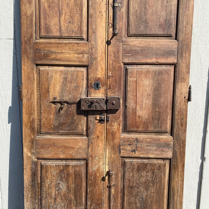 CLEAN UP/FIX UP AND REPHOTOGRAPH. French 18th Century Vielle Porte Double Interior or Exterior Doors with Original Hardware