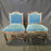 Pair of 19th Century French Louis XV Chairs with Original Blue Mohair Upholstery Accent Chairs or Parlor Chairs