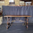 Spanish Walnut Dining Table, Console Table or Writing Desk with Iron Stretchers