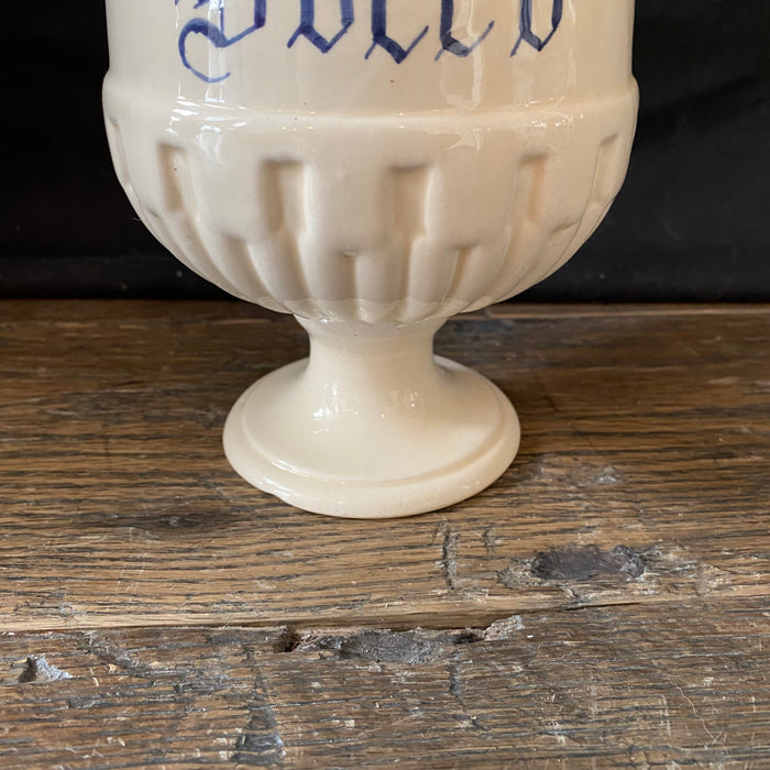 Antique Italian Apothecary Jar Venetian Bucco Porcelain Urn Large
