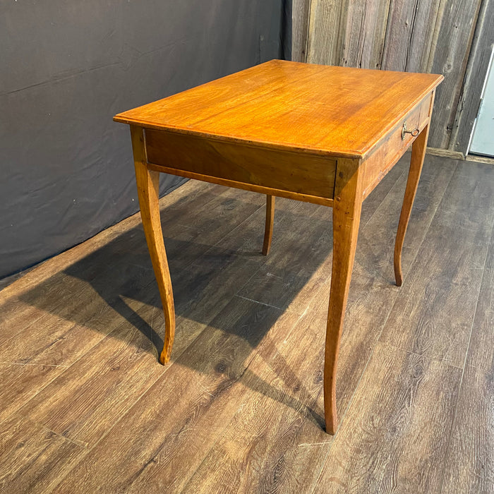 French 19th Century Louis XV Fruitwood Writing Table, Side Table or Desk with Original Key