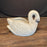 Elegant Pair of Antique French Swan Garden Planters Cast Stone