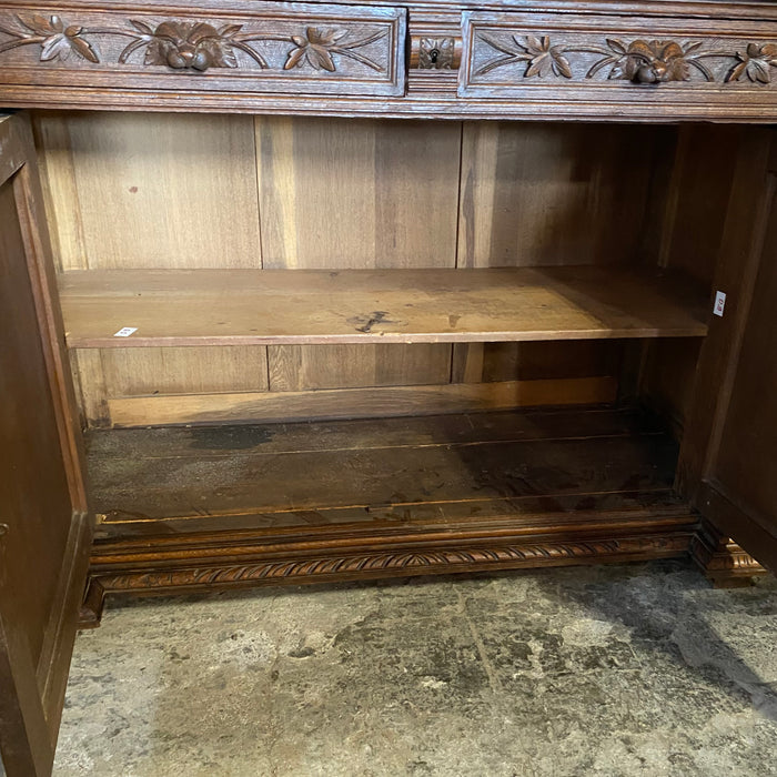 Antique French Renaissance Black Forest Hunt Buffet Sideboard 19th Century