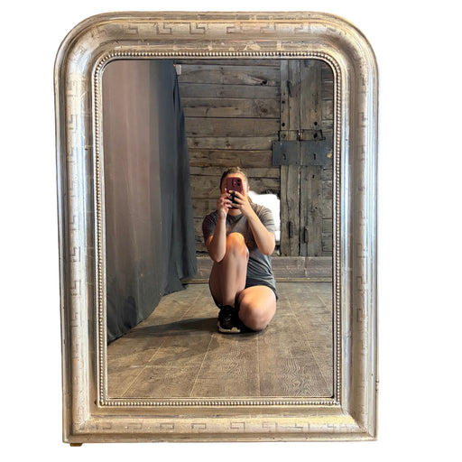 French 19th Century Louis Philippe Silver Gilt Mirror