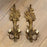 Pair of French Carved Giltwood Two-Light Wall Sconces with Diamond-Carved Urn Motifs