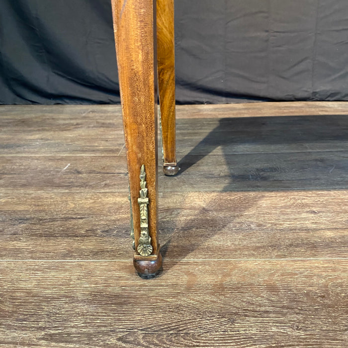 Antique French Neoclassical Game or Card Table, or Console, Occasional Table or Side Table with Fold-Over Top and Gilt-Bronze Mounts