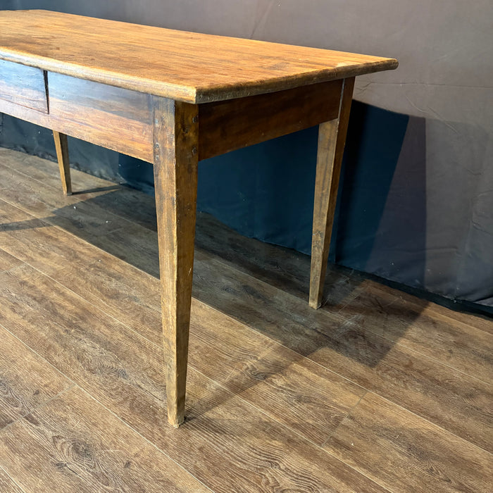 19th Century French Provincial Farmhouse Dining Table, Writing Desk or Work Table with Single Drawer