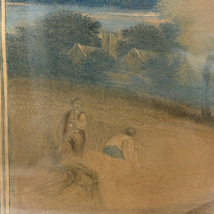 Pair of English 18th Century Color Stipple Engravings after Richard Westall, A Reaper's Child & A Gleaner's Child
