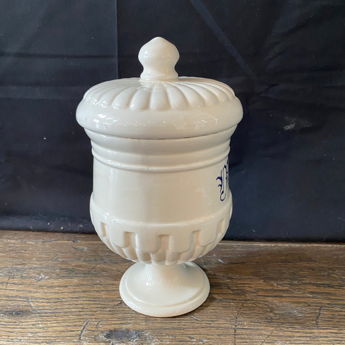 Antique Italian Apothecary Jar Venetian Mirto Porcelain Urn Large