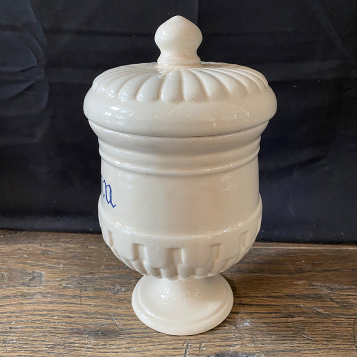 Antique Italian Apothecary Jar Venetian Verbena Porcelain Urn Large