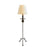 Antique French Baroque Revival Gilt Metal Floor Lamp with Wrought Iron Scroll Base and Decorative Foliate Detail