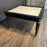 French Neoclassical Carrera Marble Top Ebony Black Coffee Table