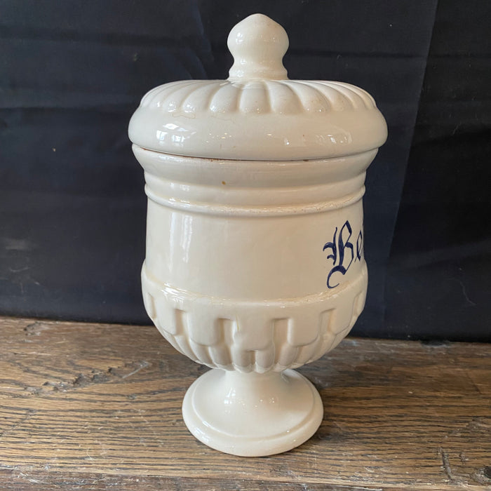 Antique Italian Apothecary Jar Venetian Betulla Porcelain Urn Large