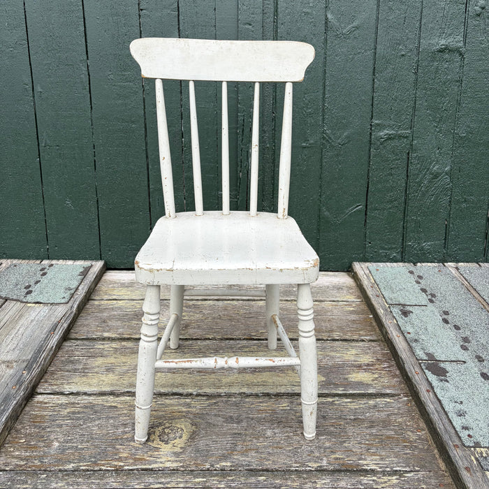 Set of Five 19th Century Plank Seat Grange Chairs from Maine