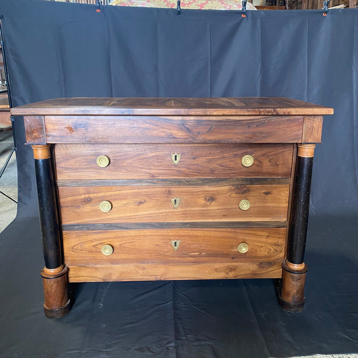 French 19th Century Empire Neoclassical Mahogany Commode Chest of Drawers