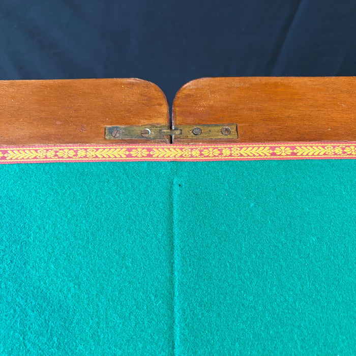 Antique French Louis XV Walnut Marquetry Inlaid Card and Backgammon Table, 19th Century