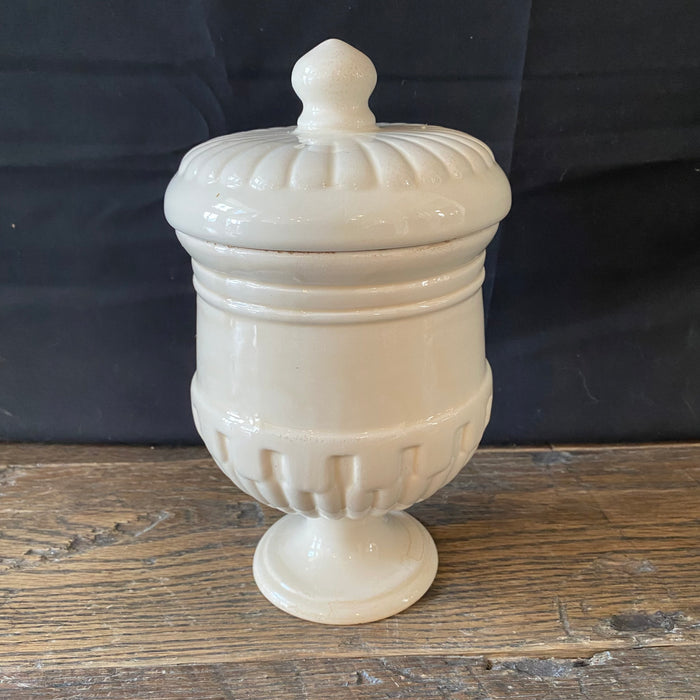Antique Italian Apothecary Jar Venetian Aster Porcelain Urn Large