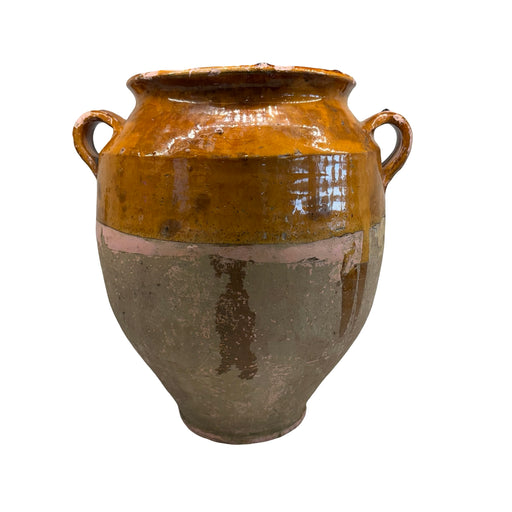 French Confit Pot with Yellow Glaze from the 19th Century #9072