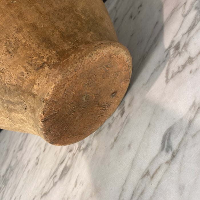 French Large Confit Pot with Yellow Glaze from the 19th Century #8858