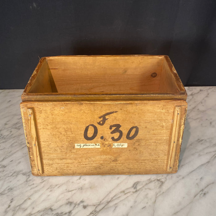 Antique French Box Faux Painted Pois Casse Large Decorative Box Large