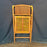 Pair of Midcentury Tortoiseshell Bamboo Folding Chairs with Bamboo and Rattan Tray Table