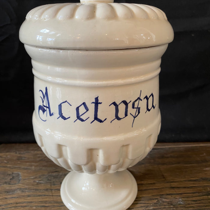 Antique Italian Apothecary Jar Venetian Acetosa Porcelain Urn Large