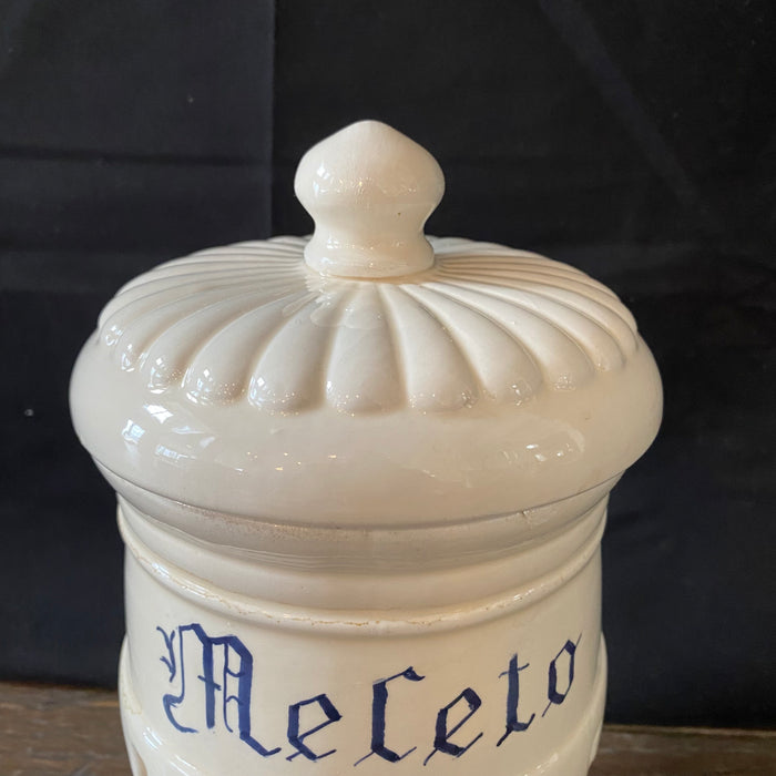 Antique Italian Apothecary Jar Venetian Meleto Porcelain Urn Large