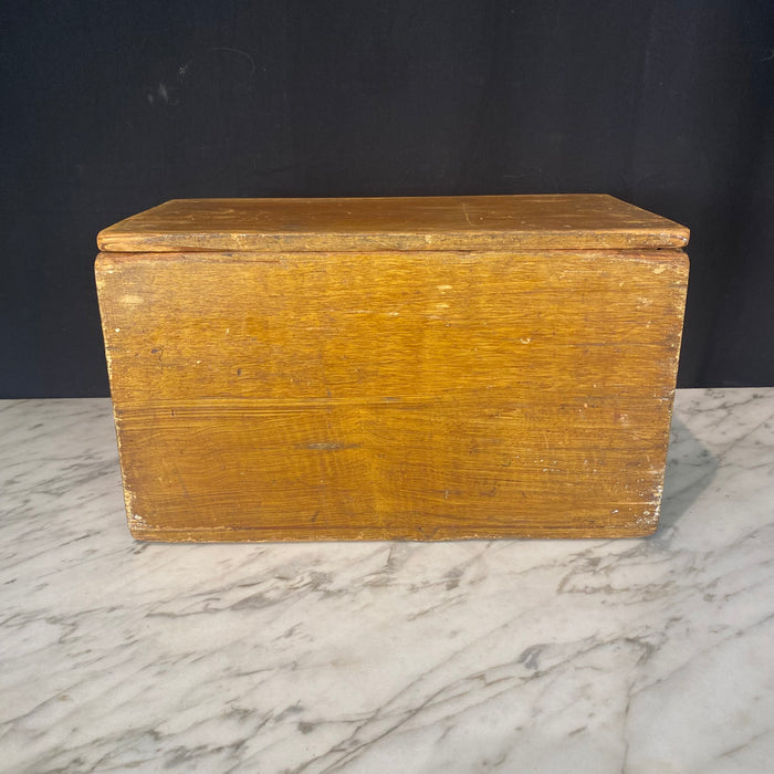 Antique French Box Faux Painted Pois Casse Large Decorative Box Large