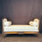 Antique French Louis XVI Carved Walnut Expandable Daybed, Settee and Guest Bed with Neutral Upholstery