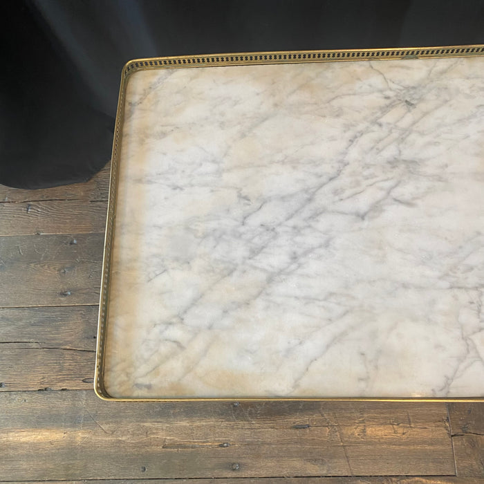 French Louis XVI Marble Top Coffee Table or Cocktail Table